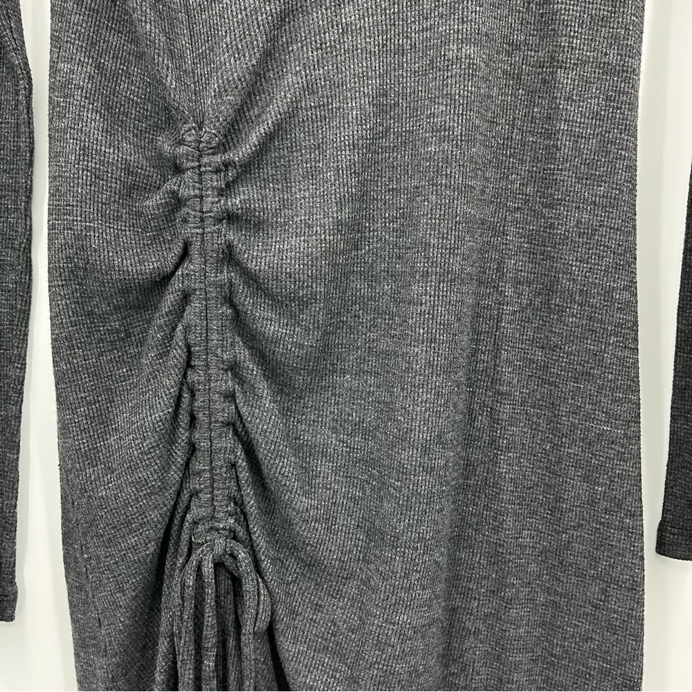 Michael Stars M Ilia Ruched Tie Maxi Thermal 0375 Stretch medium charcoal gray - Picture 6 of 10